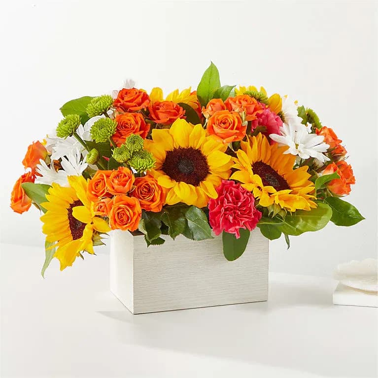 Sun-drenched Blooms Box Bouquet