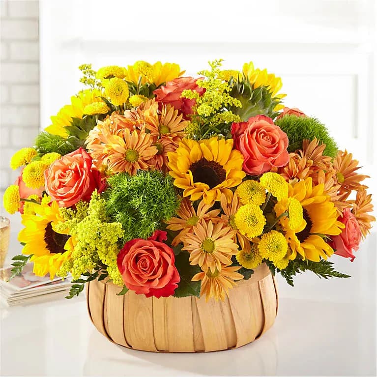 Harvest Sunflower Basket